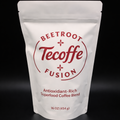 Tecoffe Fusion Beetroot coffee packaging with red text on a white background